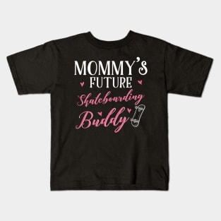 Skateboarding Mom and Baby Matching T-shirts Gift Kids T-Shirt